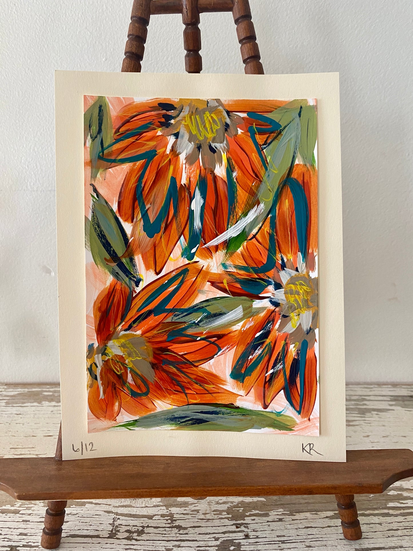 "5x7" No. 13 of 1,000 Hand-Painted Cards | Limited Edition 06/12